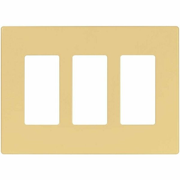 Eaton Wiring Devices Arrow Hart PJS Wallplate, 4.87 in L, 6-3/4 in W, 3 -Gang, Polycarbonate, Ivory, High-Gloss PJS263V